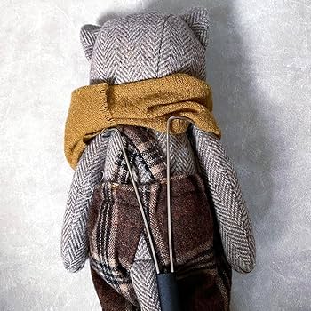 Amazon.co.jp: 作家もの パリCOさんの猫のぬいぐるみ アート